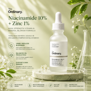 The Ordinary Niacinamide 10% + Zinc 1% – 30ml